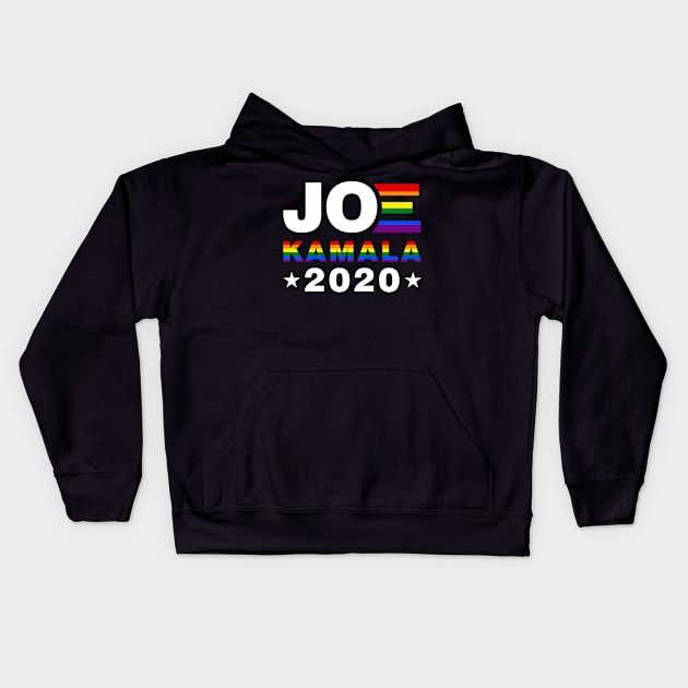 Joe Biden Kamala Harris 2020 Rainbow Gay Pride LGBT Kids Hoodie by ngatdoang842b